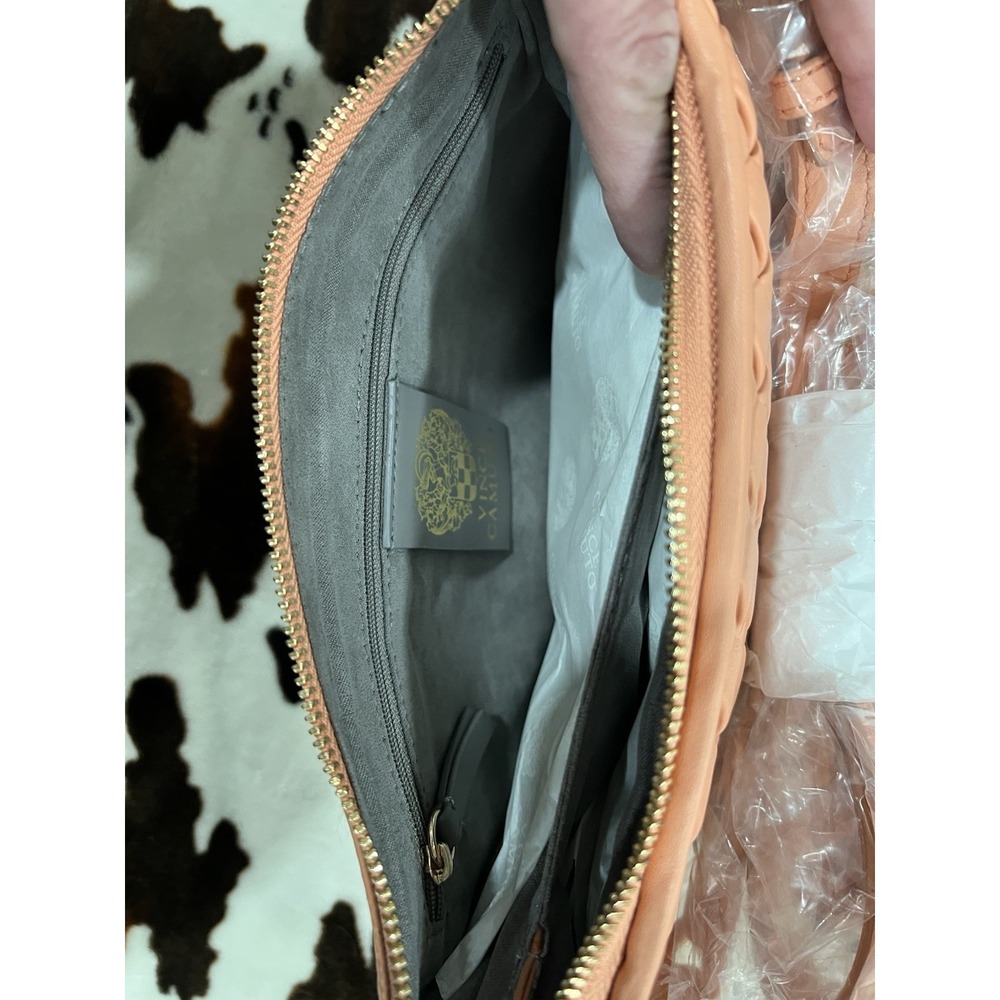 Vince Camuto Leather Crossbody with Chain and leather strap Orange - Picture 7 of 7